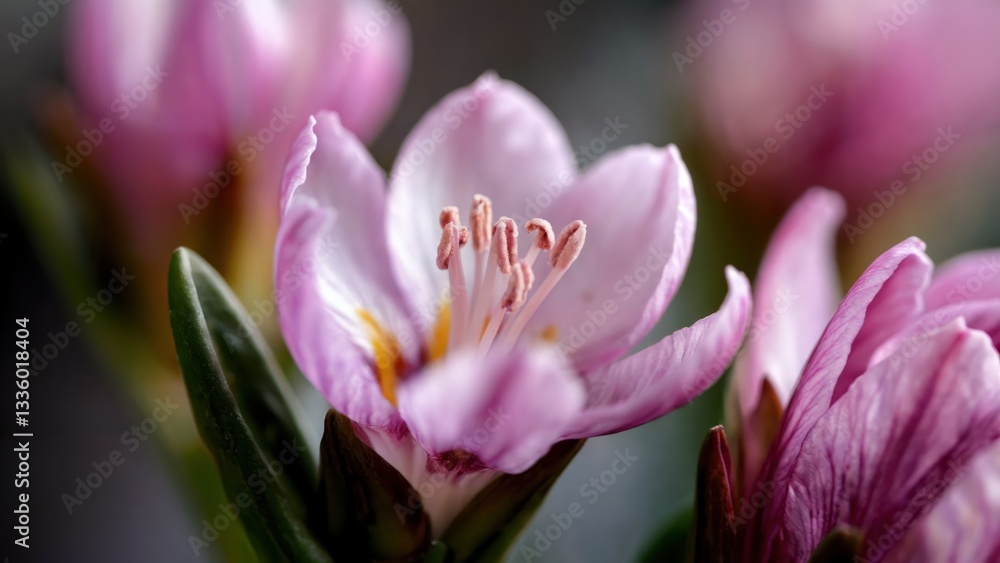 Fototapeta premium Close-up Photography of Delicate Pink Flowers
