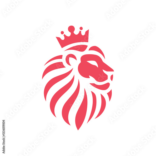 Royal Lion Head with Crown Logo