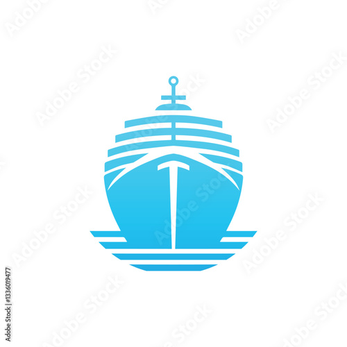 Modern Cruise Ship Logo Design