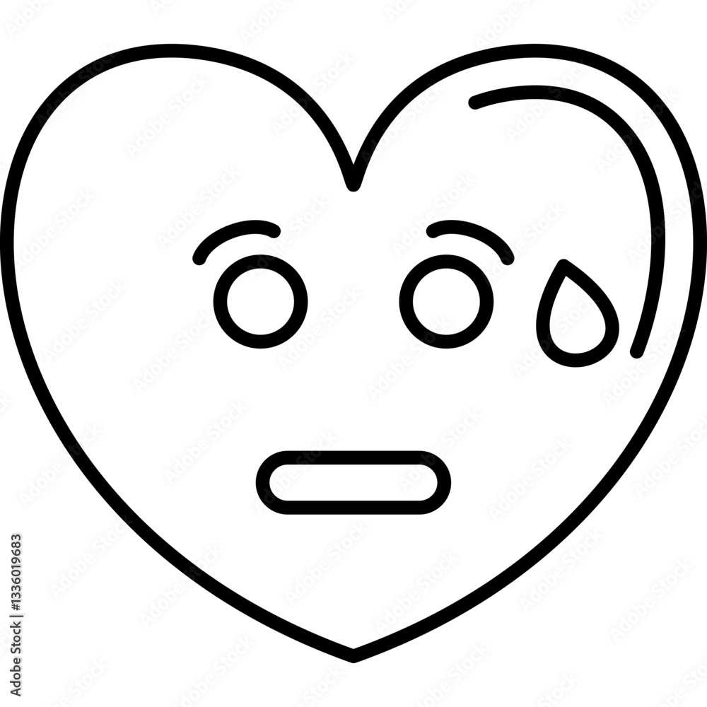 Embarrassed Heart Icon Embarrassed Heart Icon