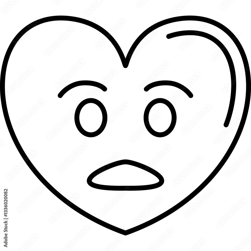 Fearful Heart Icon Fearful Heart Icon