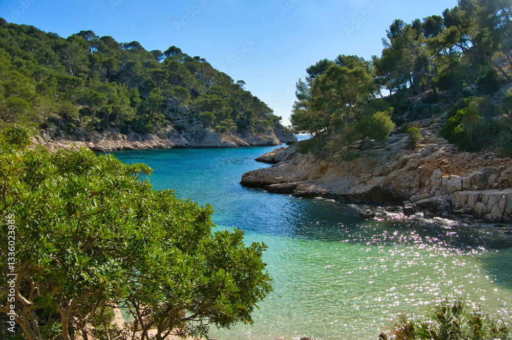 Calanque Port Pin bei Cassis an der Cote d'Azur Calanque Port Pin bei Cassis an der Cote d'Azur