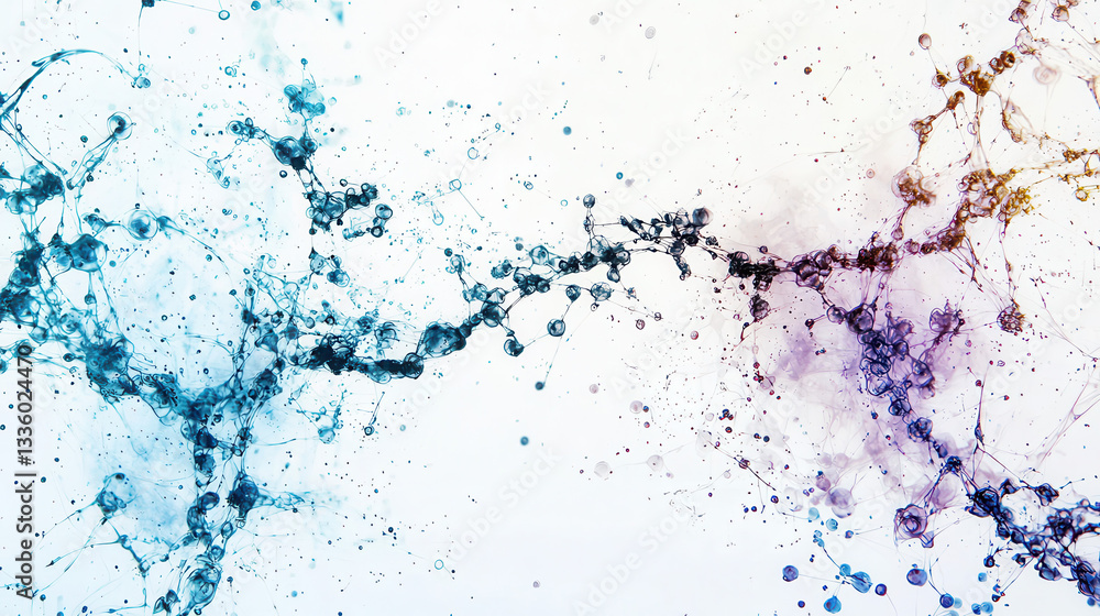 vibrant abstract representation of interconnected molecules shades of blue, purple, and gold, evoking sense of scientific wonder and creativity vibrant abstract representation of interconnected molecules shades of blue, purple, and gold, evoking sense of scientific wonder and creativity
