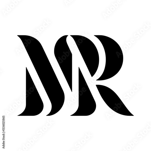 MR Letter Logo with an elegant modern and unique monogram Logo