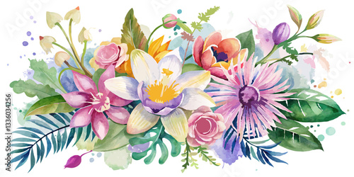 Bouquet of pink lilies, flower, pink, nature, flowers, plant, lily, beauty, spring, blossom, bouquet, floral, bloom, flora, petal, garden, leaf, summer, beautiful, color, petals, yellow, isolated, pur