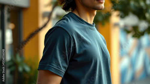 Stylish Portrait of a Young Man in Urban Ambience AI generated
