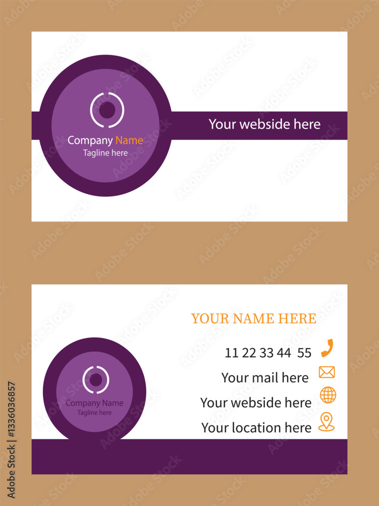 Naklejka premium Business card template