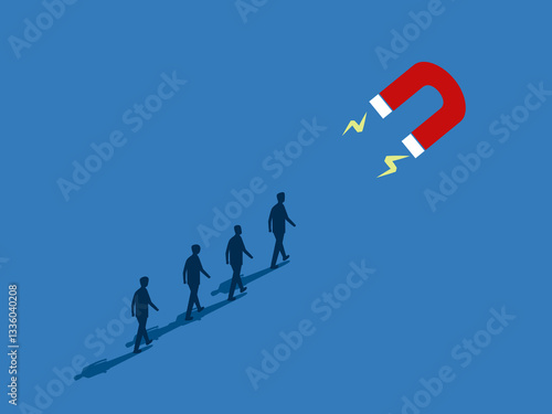 Career opportunities, magnets attract groups of people