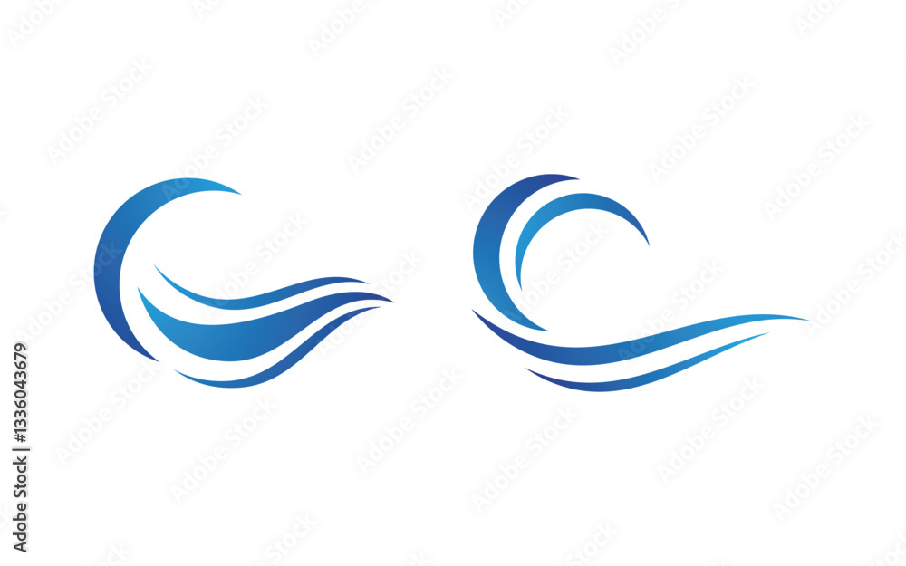 Water wave liquid vector Logo illustration design V1.24 Water wave liquid vector Logo illustration design V1.24