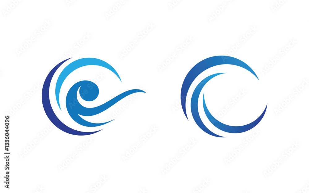 Water wave liquid vector Logo illustration design V1.39 Water wave liquid vector Logo illustration design V1.39