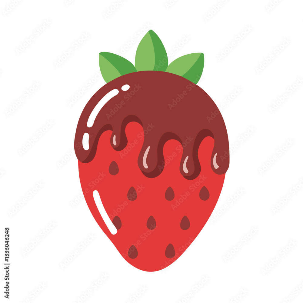 Obraz premium Strawberry dipped in chocolate