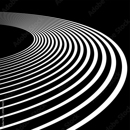 AbstractBlack and White  Background with Track Lines. 