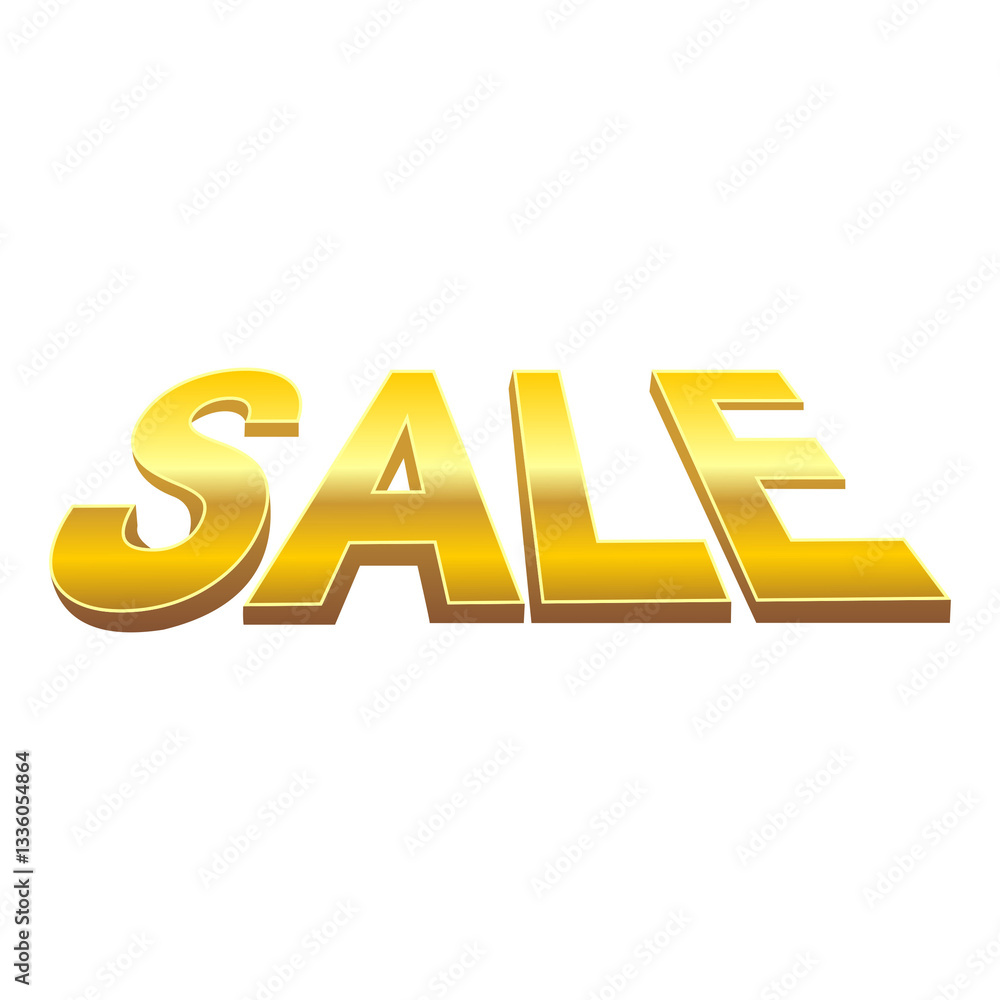 3d golden sale sign 3d golden sale sign