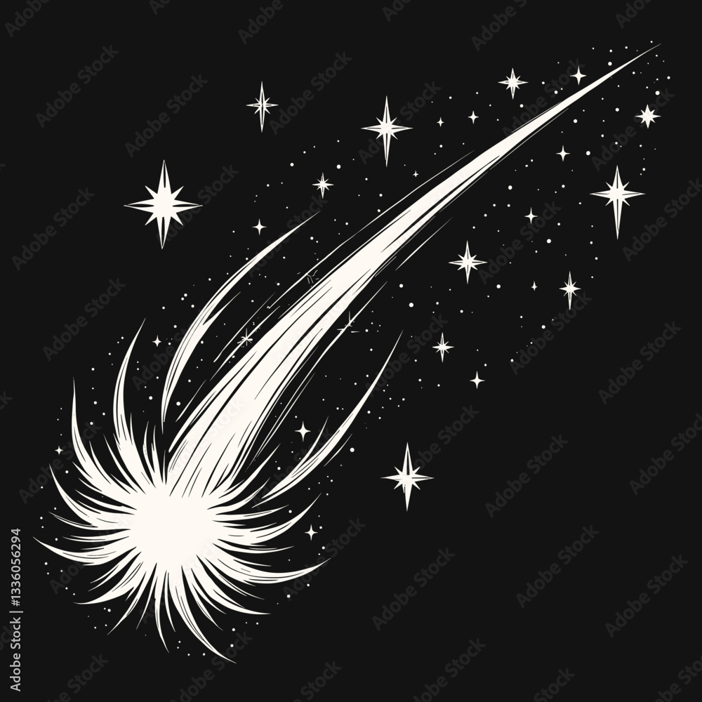 画材 Meteor Shower Meteor Shower Coloring Page - Coloring Pages AI