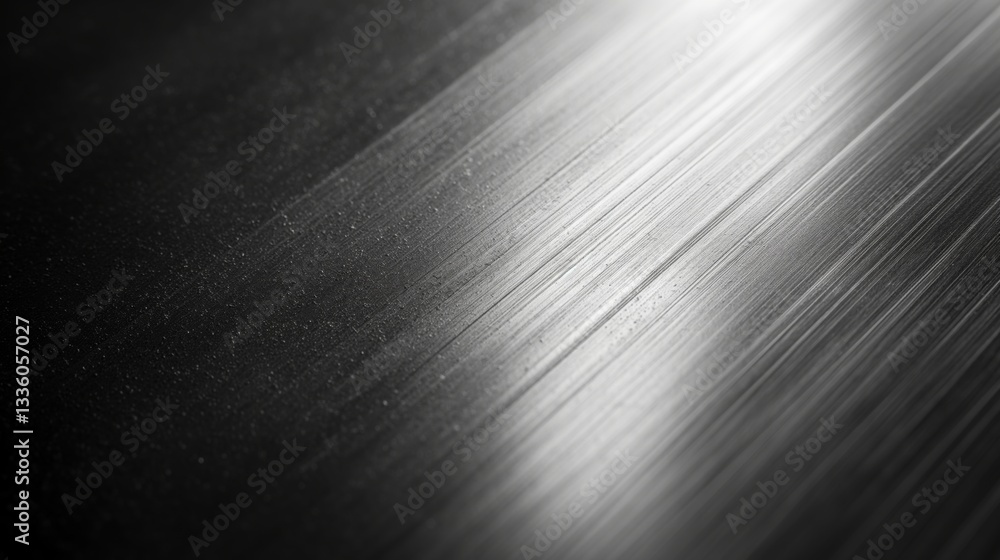 Close-up of a brushed metal surface showcasing dynamic light reflections and textures. Close-up of a brushed metal surface showcasing dynamic light reflections and textures.
