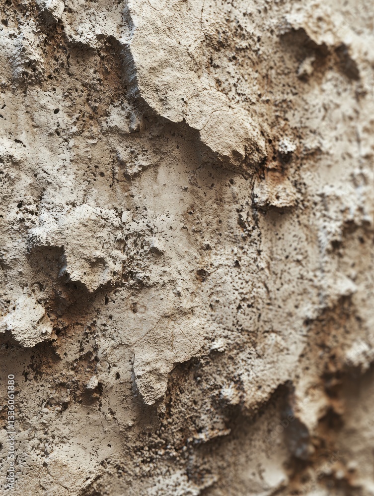 Fototapeta premium Close up view showcasing texture on a weathered concrete surface
