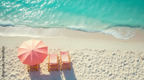 Top view summer vacation concept, travel background