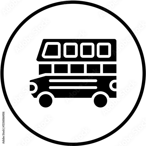 Vector Design Double Decker Icon Style