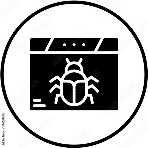 Vector Design Bug Icon Style