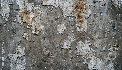 Weathered and textured concrete surface showcasing various discolorations and patterns