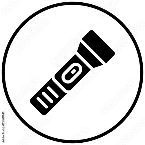 Vector Design Flashlight Icon Style