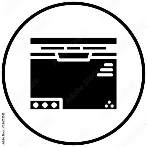 Vector Design Deep Freezer Icon Style