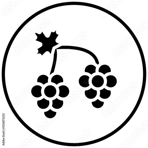 Vector Design Grapes Icon Style