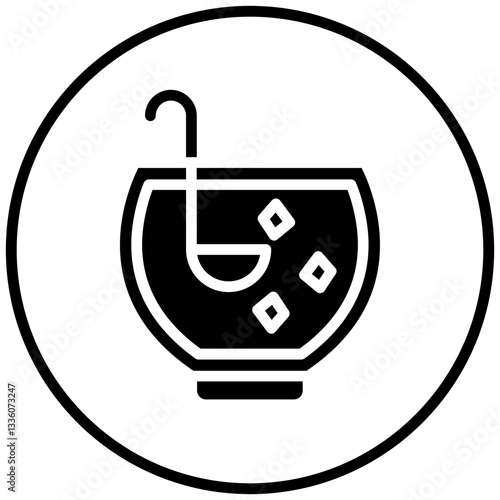 Vector Design Punch Bowl Icon Style