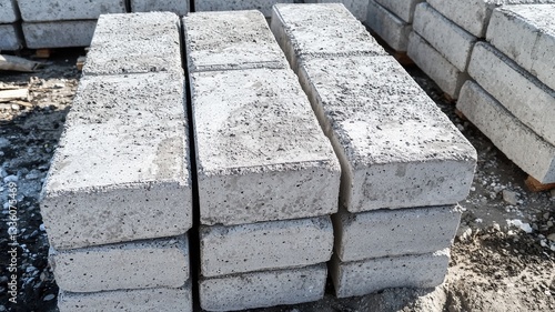 Close-up of construction workers assembling concrete blocks to build house walls, highlighting teamwork, precision, and the masonry process in residential construction.

