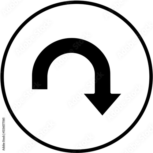 Vector Design Turn Down Icon Style
