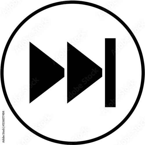 Vector Design Fast Forward Icon Style