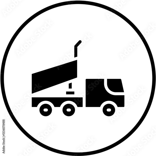 Dump Truck Vector Design Icon Style