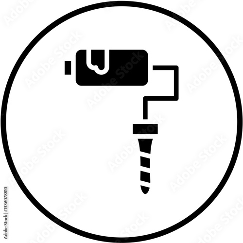 Paint Roller Vector Design Icon Style