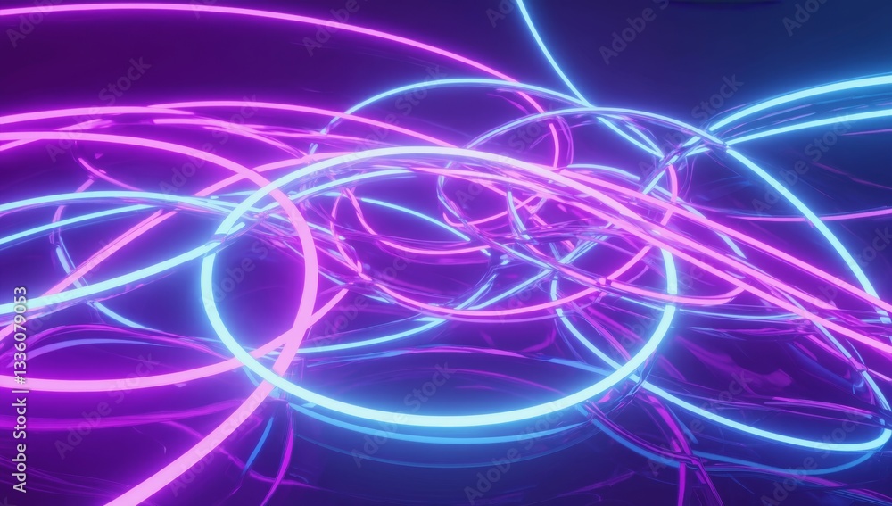 Abstract Luminous Neon Rings Abstract Luminous Neon Rings