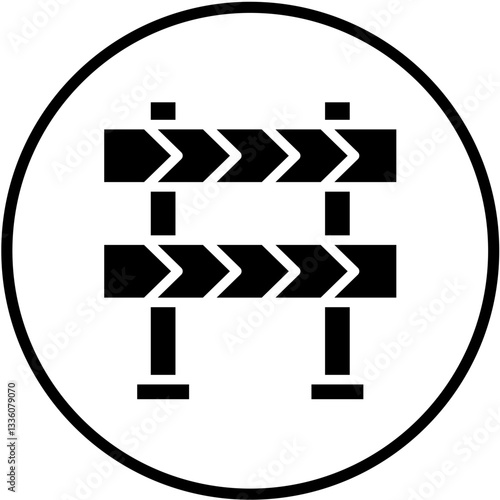 Construction Sign Vector Design Icon Style