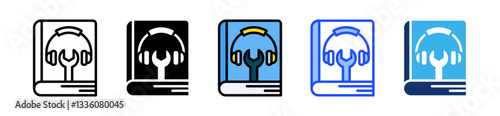 Guidebook Icon Set With Multiple Style Collection