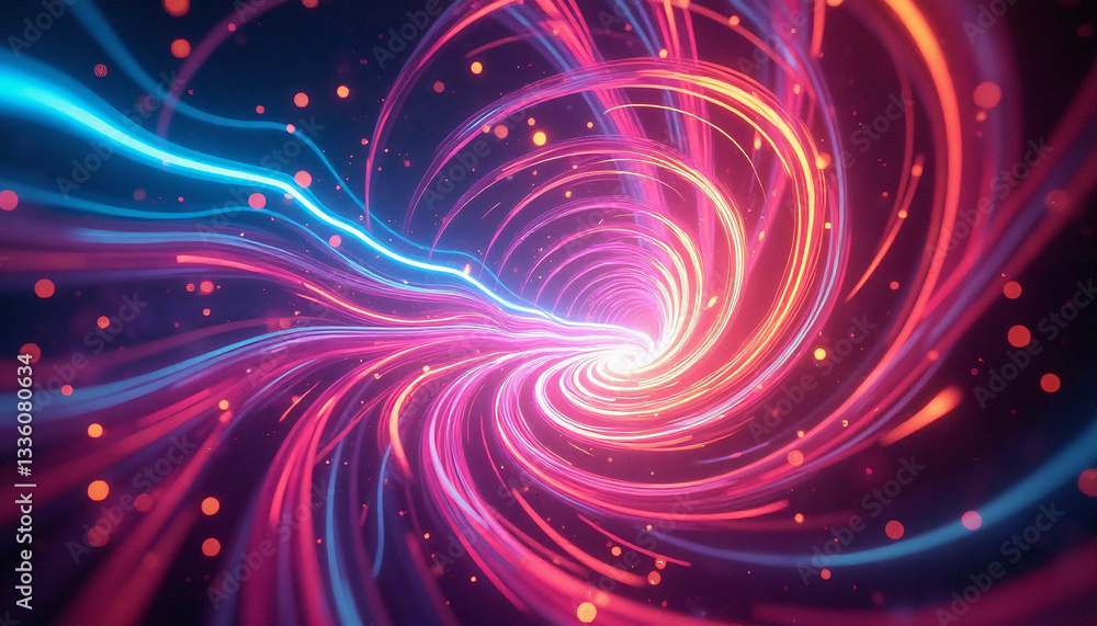 Vibrant Abstract Digital Art with Colorful Fluid Waves and Neon Glow, Representing Energy, Creativity, and Dynamic Motion in Modern Design Vibrant Abstract Digital Art with Colorful Fluid Waves and Neon Glow, Representing Energy, Creativity, and Dynamic Motion in Modern Design