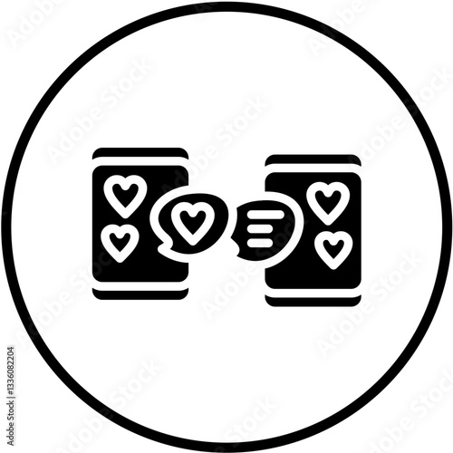 Online Dating Vector Design Icon Style