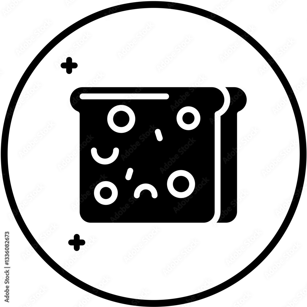 Whole Wheat Bread Vector Design Icon Style Whole Wheat Bread Vector Design Icon Style