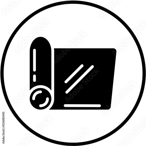Yoga Mat Vector Design Icon Style