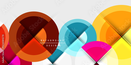 Target circle geometric abstract shapes. Vector Illustration For Wallpaper, Banner, Background, Card, Book Illustration, landing page