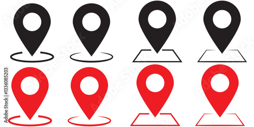 location vector icon set. point illustration sign collection. geolocation gps tag icons set. place logo. GPS map location icon. 