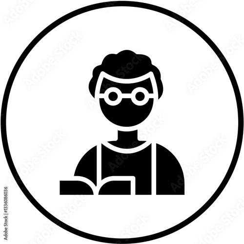 Vector Design Professor Icon Style