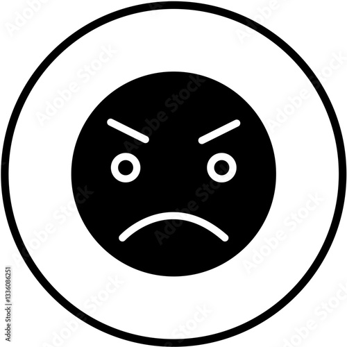 Vector Design Angry Icon Style