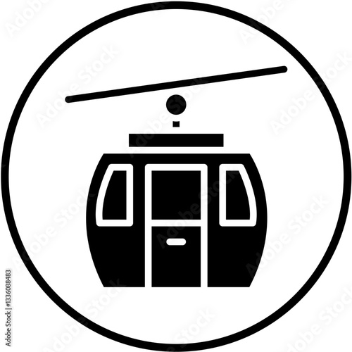 Vector Design Cable Car Icon Style