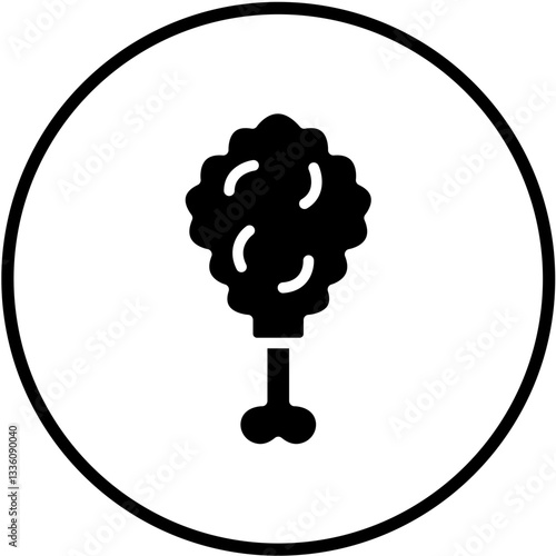 Vector Design Fried Chicken Icon Style