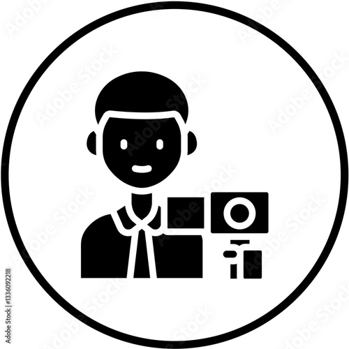 Vector Design Cameraman Icon Style