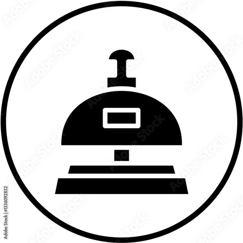 Vector Design Reception Bell Icon Style