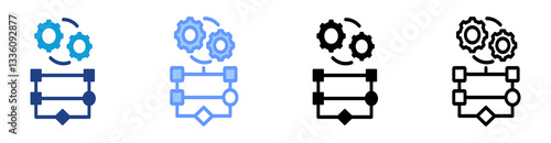 Evolutionary Algorithm icon set multiple style collection