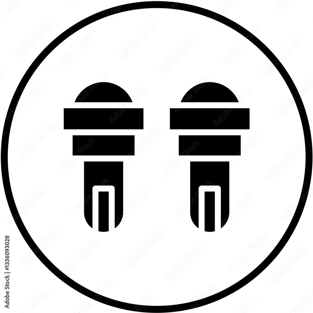 Obraz premium Vector Design Slippers Icon Style